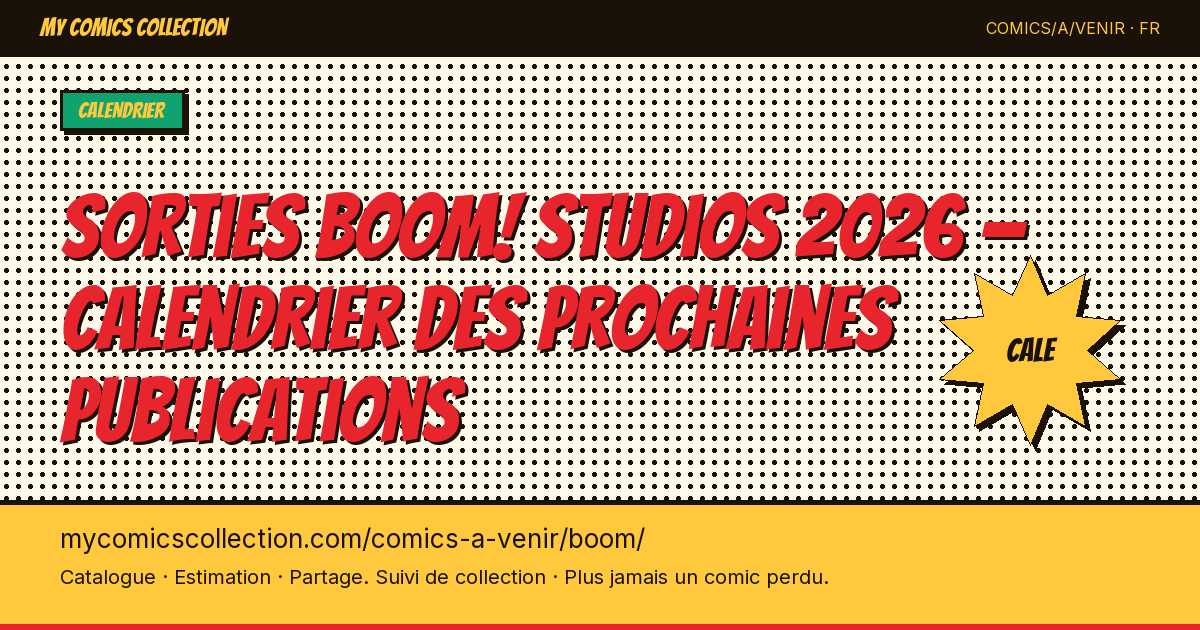 Sorties BOOM! Studios à venir — illustration de la page