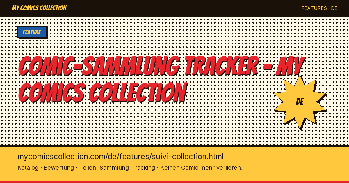 Der umfassendste Comic-Sammlung Tracker auf dem Markt — Seitenillustration