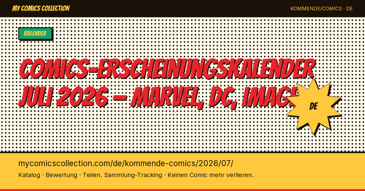 Comics, die im Juli 2026 erscheinen — Seitenillustration