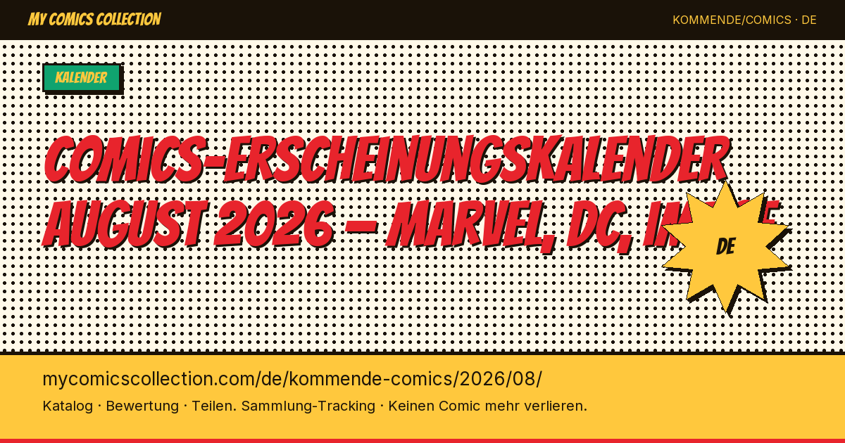 Comics, die im August 2026 erscheinen — Seitenillustration