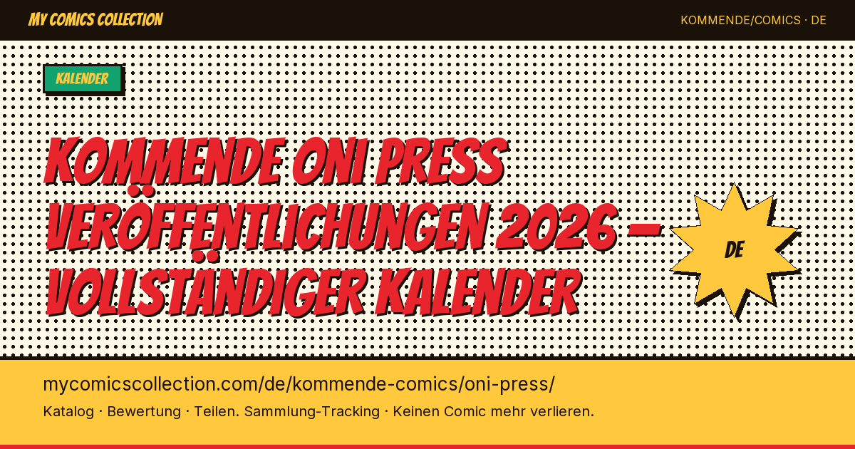 Kommende Oni Press Veröffentlichungen — Seitenillustration