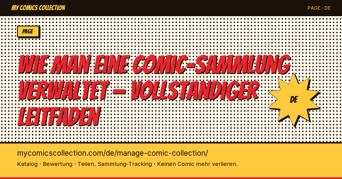 Wie man eine amerikanische Comic-Sammlung verwaltet — Seitenillustration
