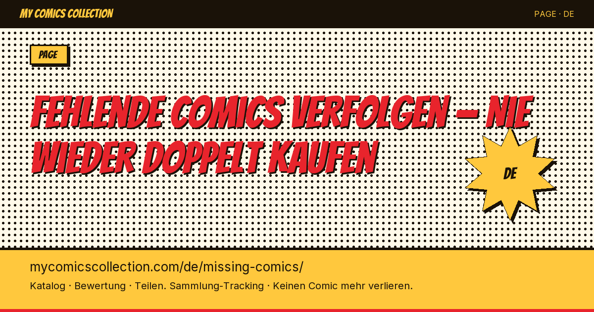 Fehlende Comics: Lucken in deinerSammlung identifizieren — Seitenillustration