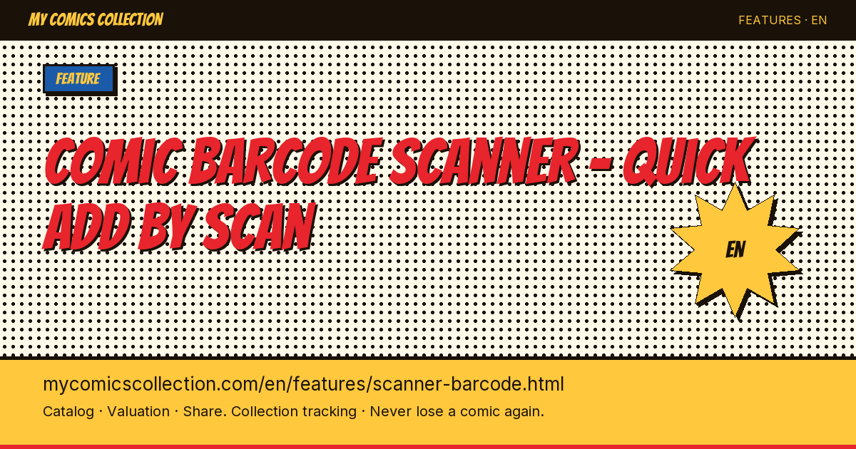 Scan the barcode of your comics to add them — page illustration