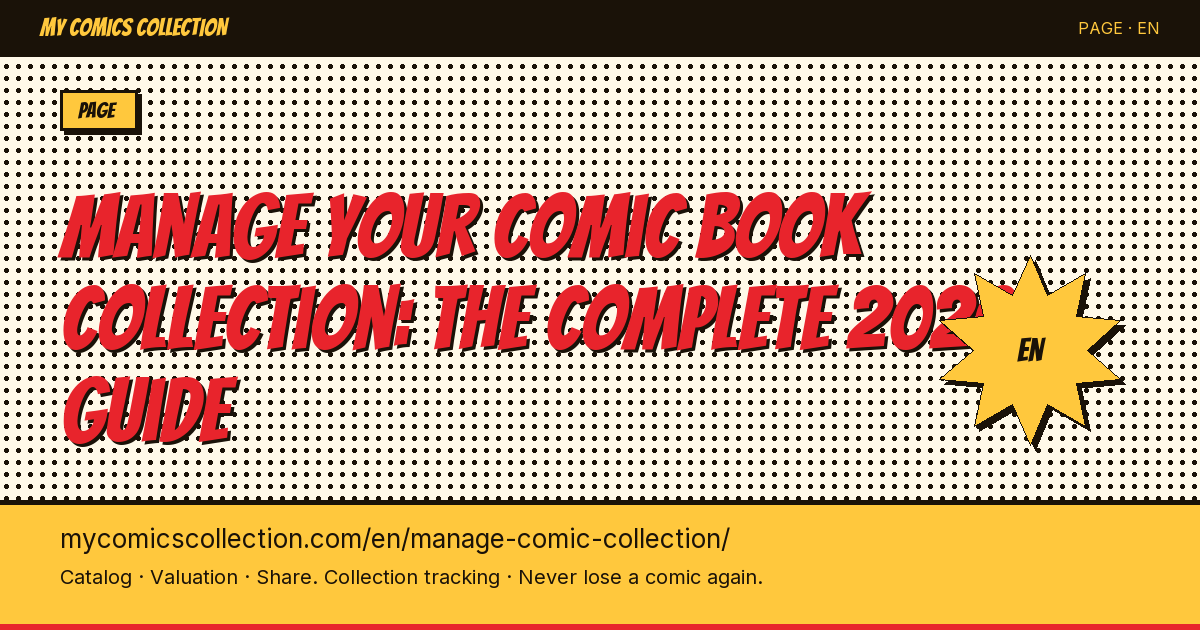Manage a comic book collection — the complete method — page illustration