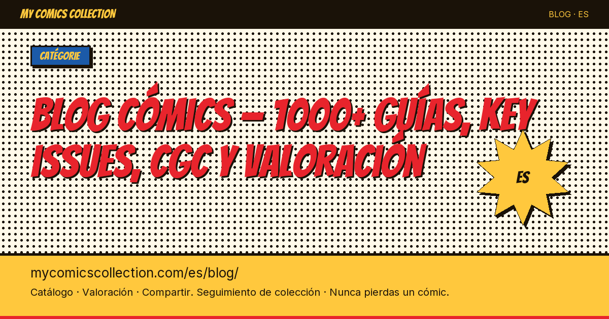 El blog para coleccionistas de cómics — ilustración de la página