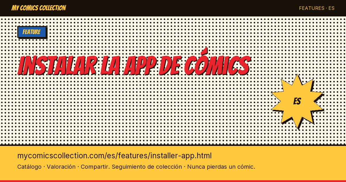 Instala My Comics Collection en tu móvil — ilustración de la página
