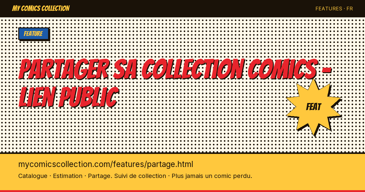 Partagez votre collection de comics avec le monde — illustration de la page