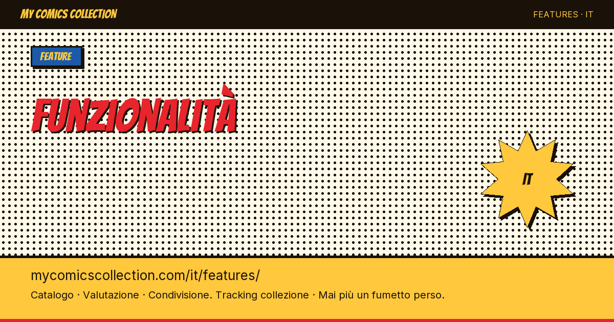 Tutto per gestire la tua collezione di fumetti — illustrazione della pagina