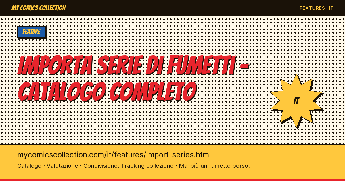 Importa serie complete in un clic — illustrazione della pagina