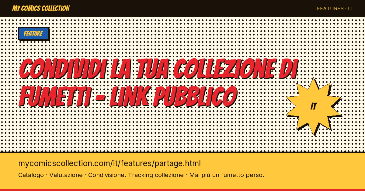 Condividi la tua collezione di fumetti con il mondo — illustrazione della pagina