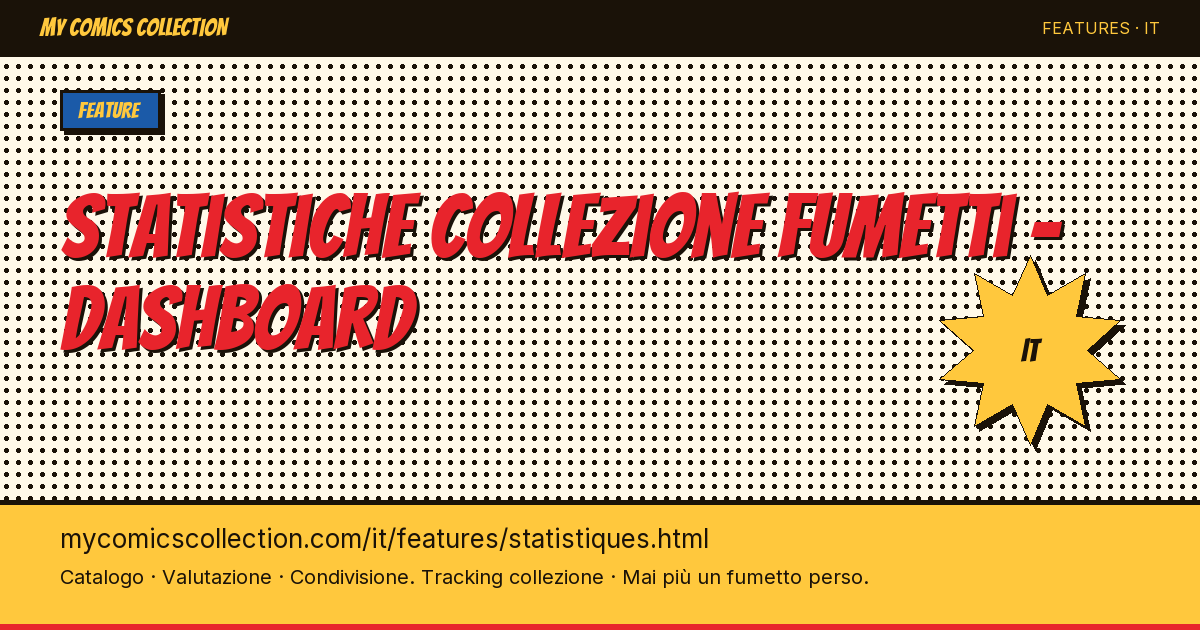 Statistiche dettagliate per la tua collezione di fumetti — illustrazione della pagina