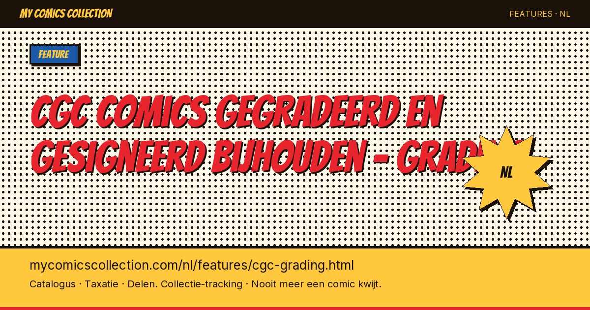 Bijhouden van je CGC comics, gegradeerd en gesigneerd — pagina illustratie