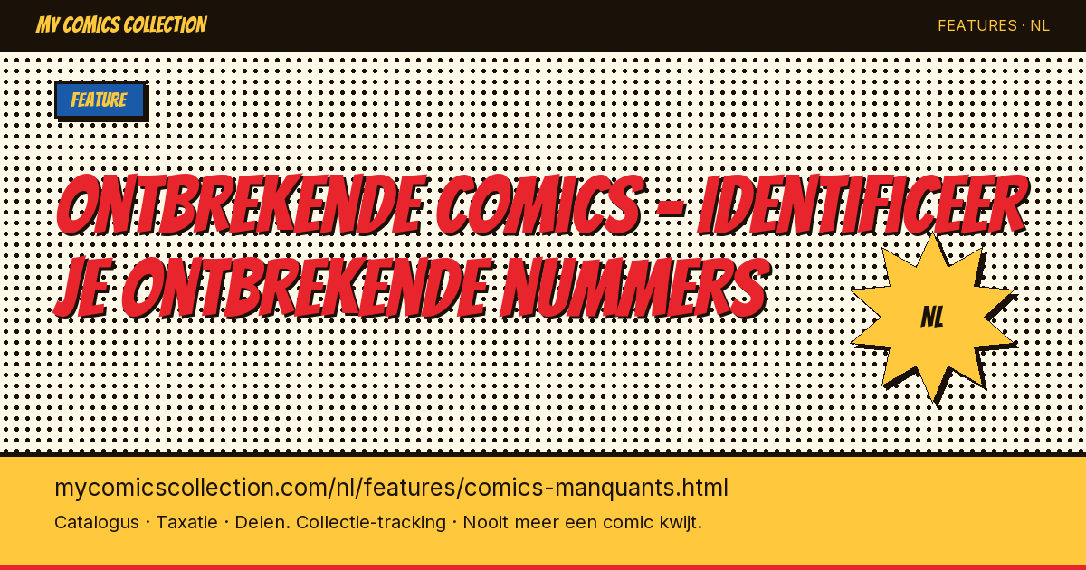 Identificeer je ontbrekende comics in een oogwenk — pagina illustratie