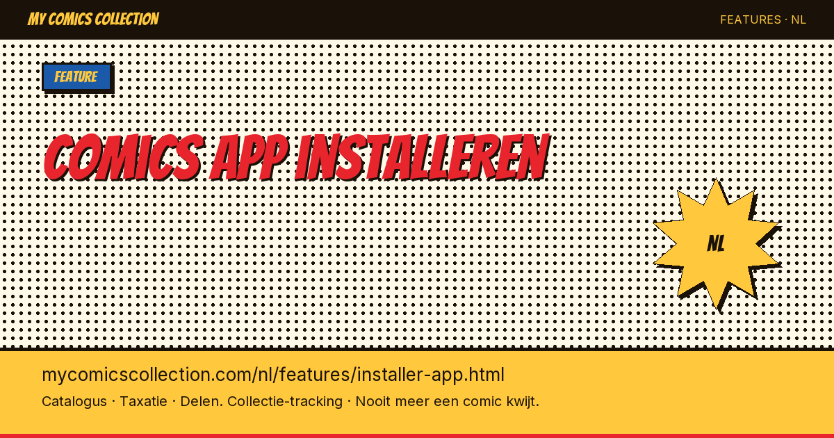 Installeer My Comics Collection op je telefoon — pagina illustratie