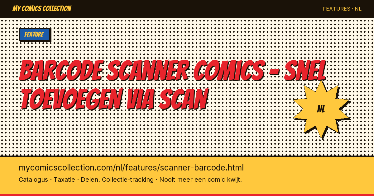 Scan de barcode van je comics om ze toe te voegen — pagina illustratie