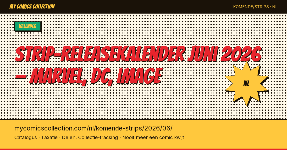 Strips die uitkomen in juni 2026 — pagina illustratie