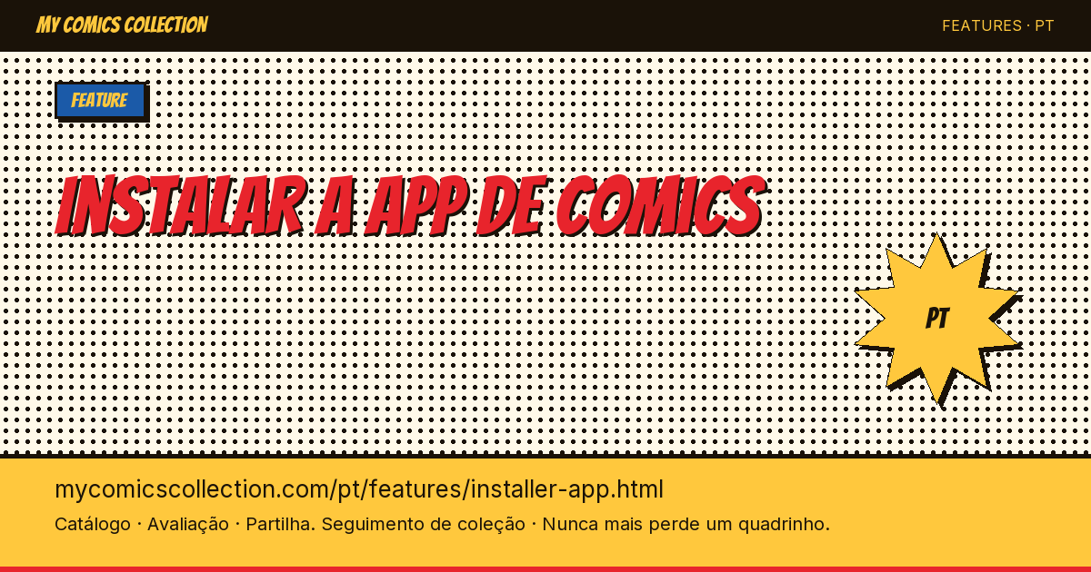 Instale My Comics Collection no seu telemóvel — ilustração da página