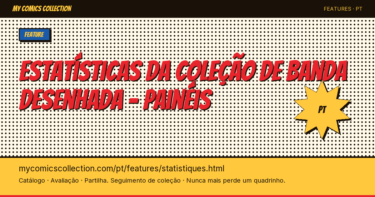 Estatísticas detalhadas para a sua coleção de banda desenhada — ilustração da página