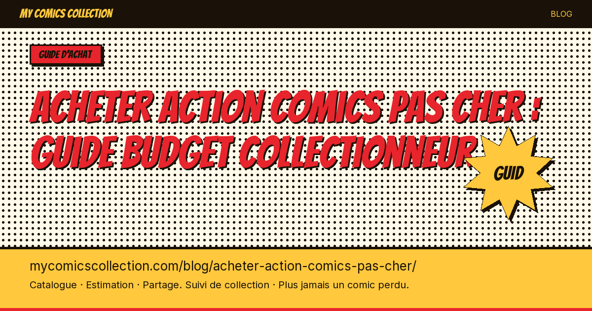 Acheter des comics Action Comics Pas Cher — illustration article