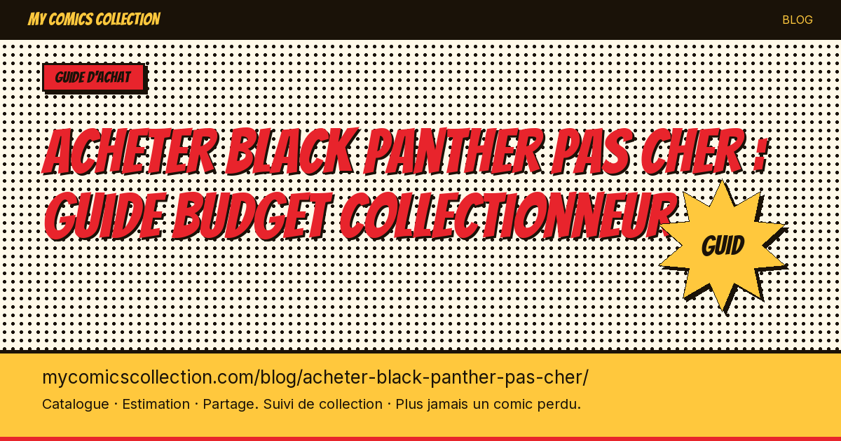 Acheter des comics Black Panther Pas Cher — illustration article