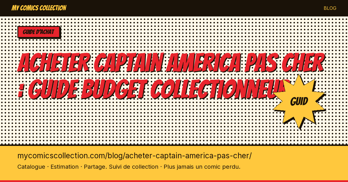 Acheter des comics Captain America Pas Cher — illustration article