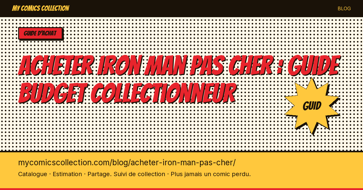 Acheter des comics Iron Man Pas Cher — illustration article