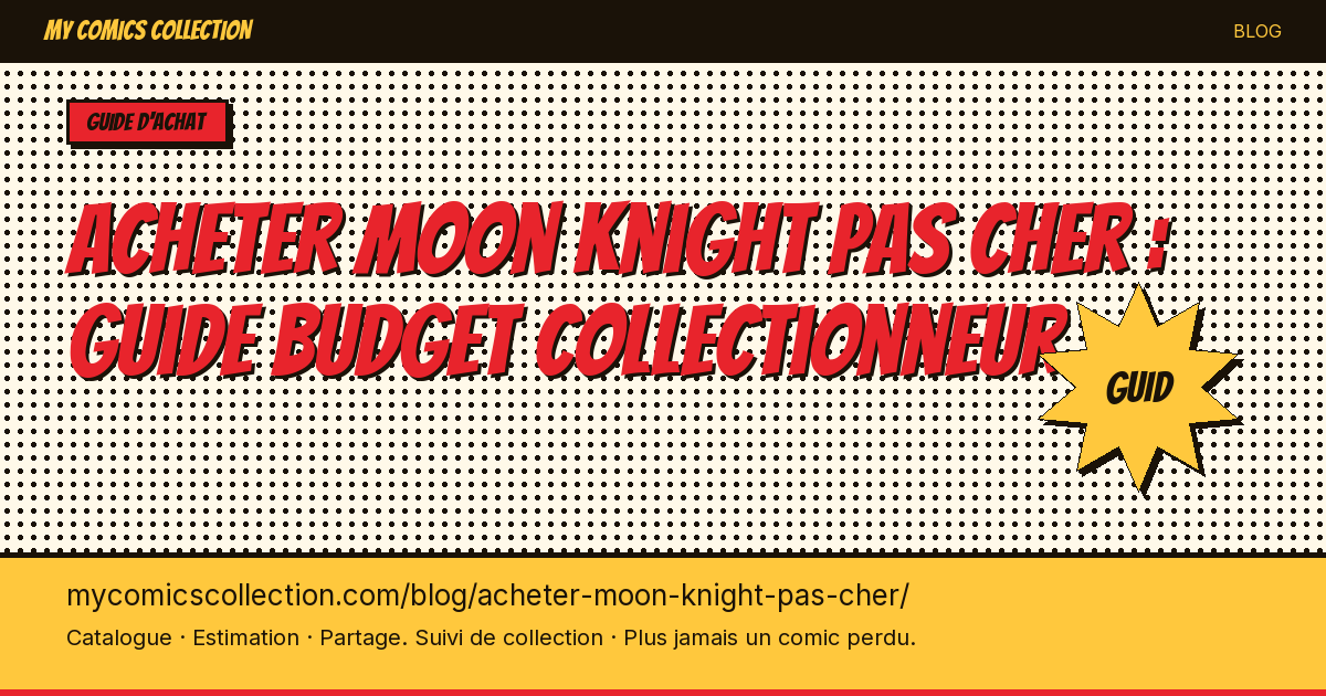 Acheter des comics Moon Knight Pas Cher — illustration article