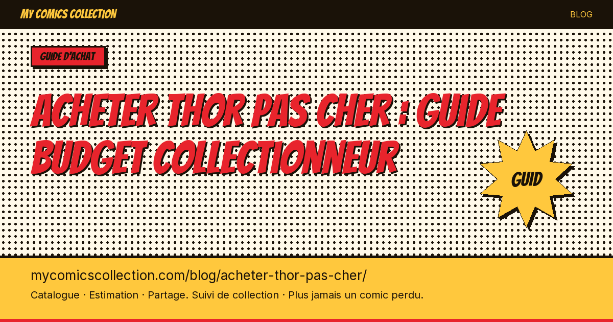 Acheter des comics Thor Pas Cher — illustration article