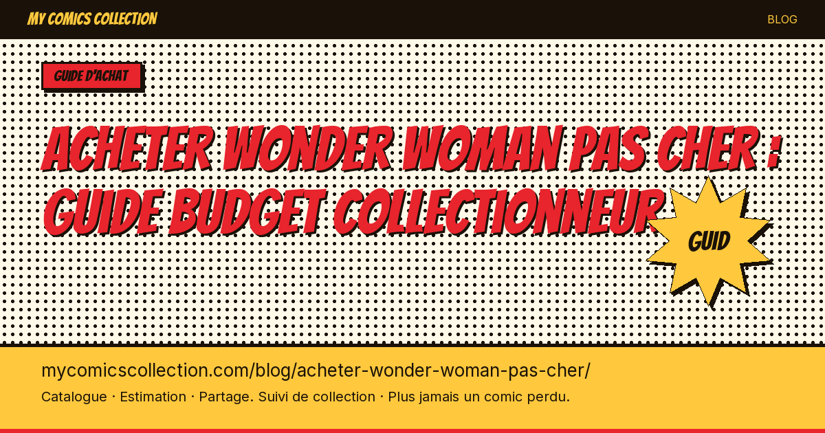 Acheter des comics Wonder Woman Pas Cher — illustration article