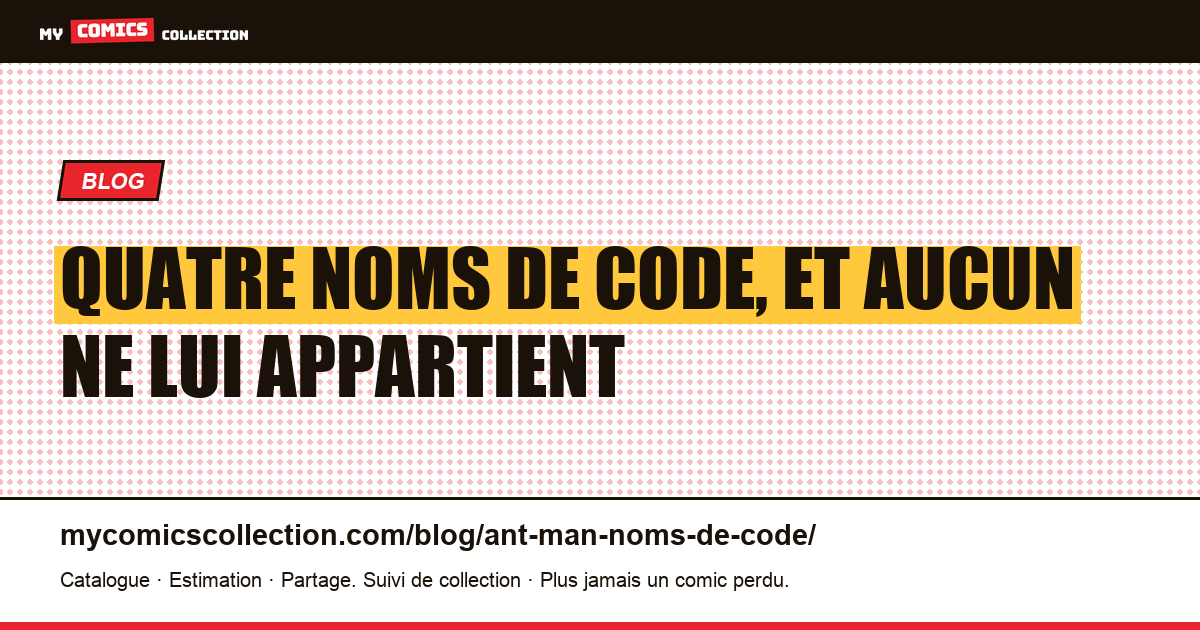 Quatre noms de code, et aucun ne lui appartient — illustration article