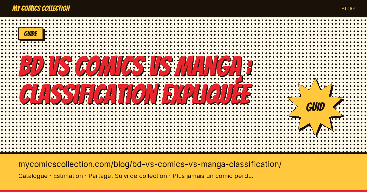 BD vs comics vs manga : classification expliquée — illustration article