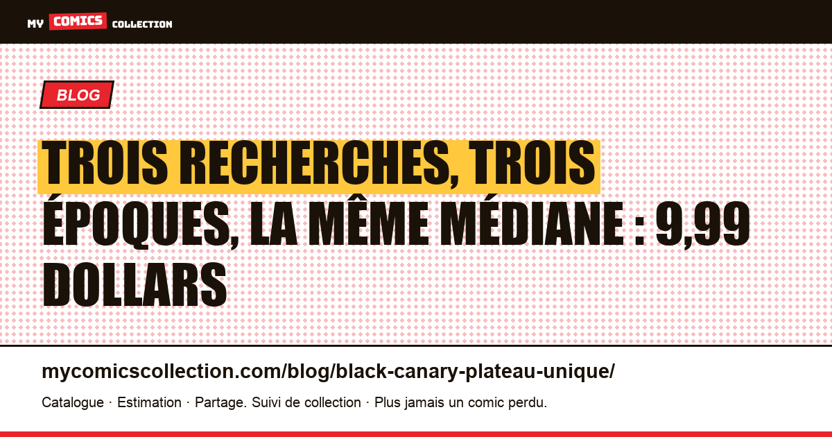 Trois recherches, trois époques, la même médiane : 9,99 dollars — illustration article