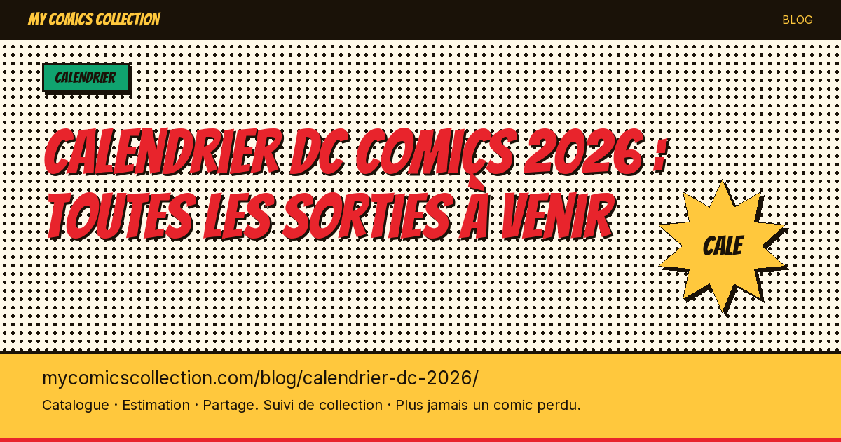 Calendrier dc 2026 — illustration article