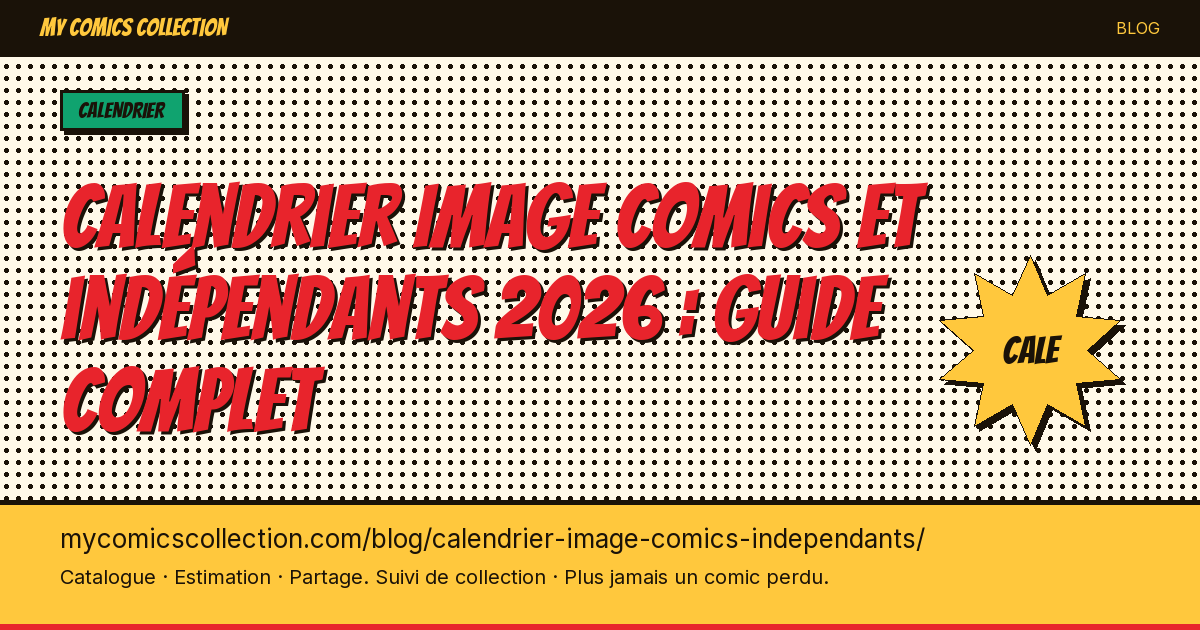 Calendrier Image Comics independants — illustration article