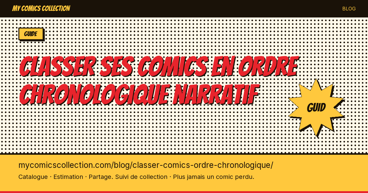 Classer ses comics en ordre chronologique narratif — illustration article