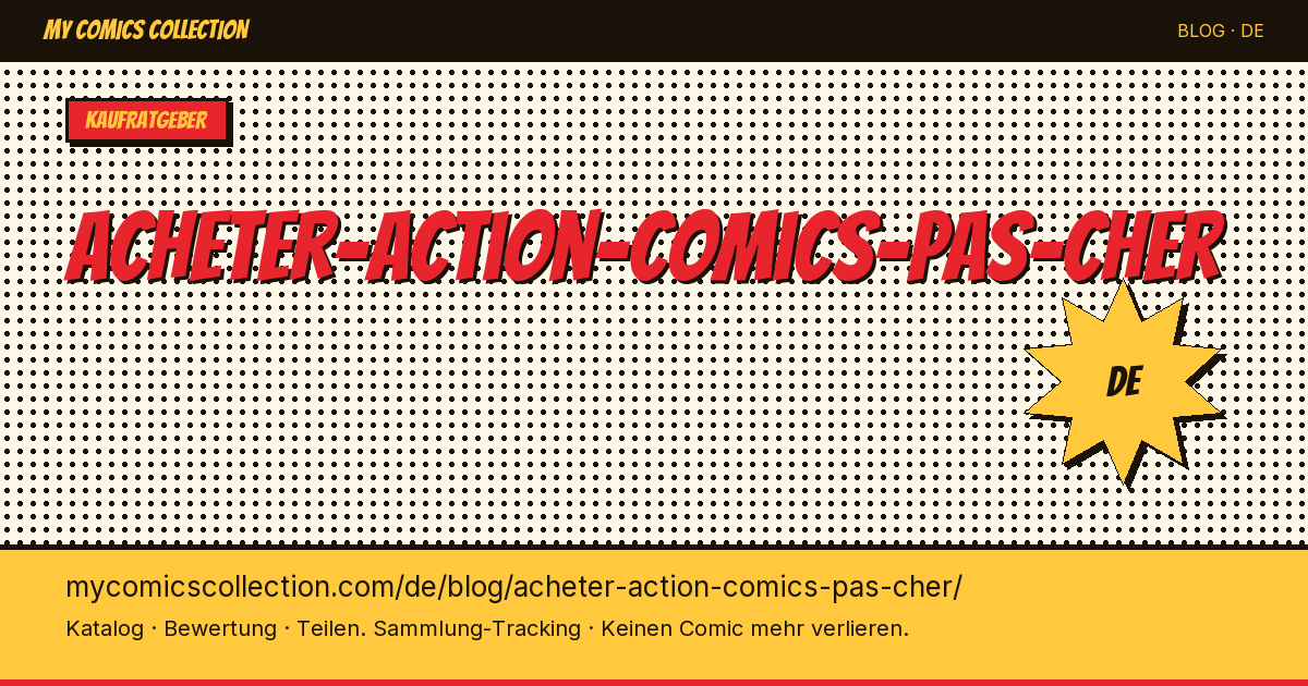 Action Comics günstig kaufen — Artikelillustration