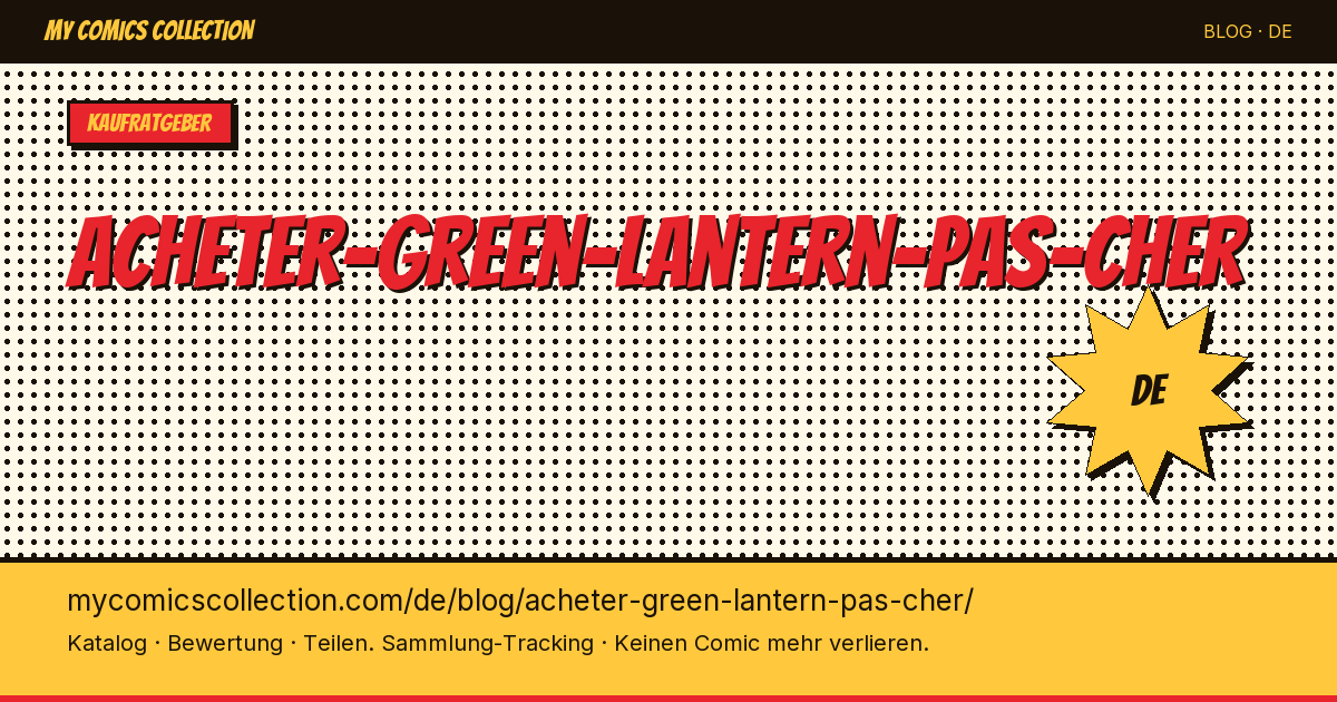 Green Lantern günstig kaufen — Artikelillustration
