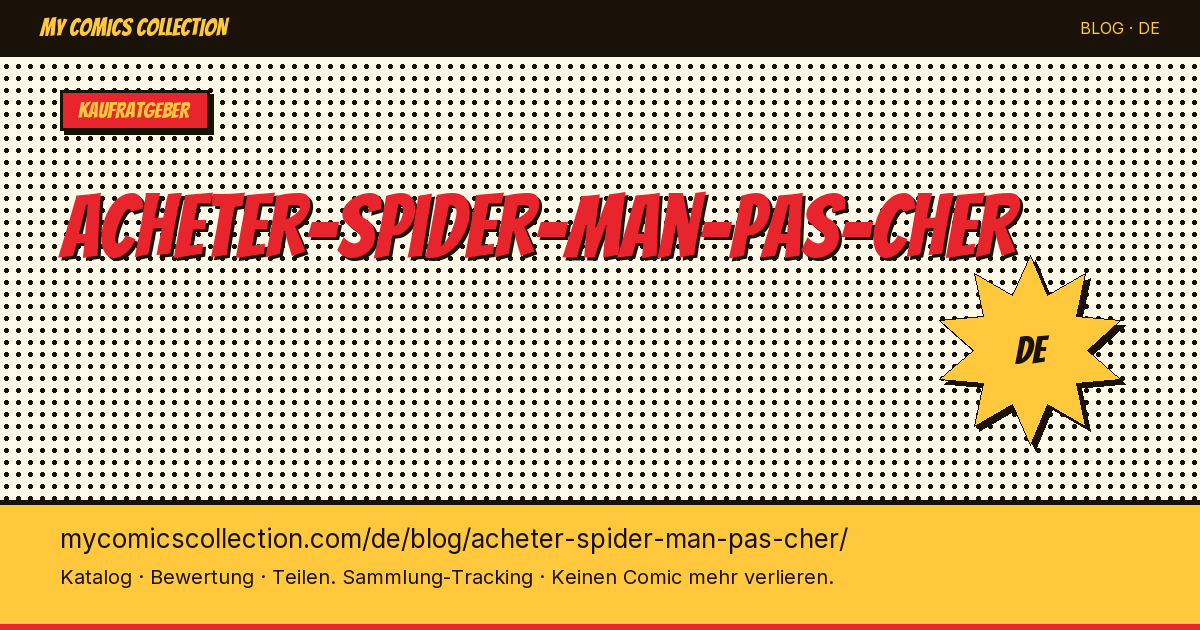 Spider-Man günstig kaufen — Artikelillustration