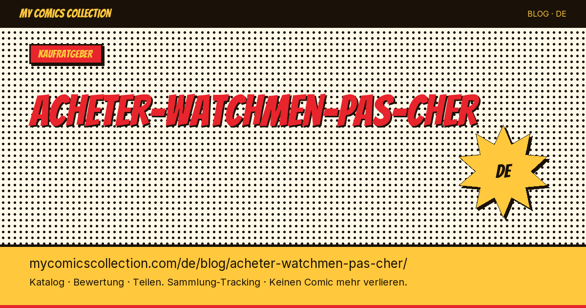 Watchmen günstig kaufen — Artikelillustration