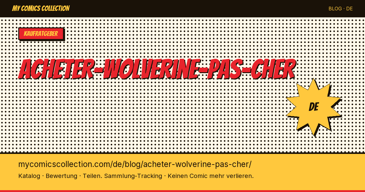 Wolverine günstig kaufen — Artikelillustration