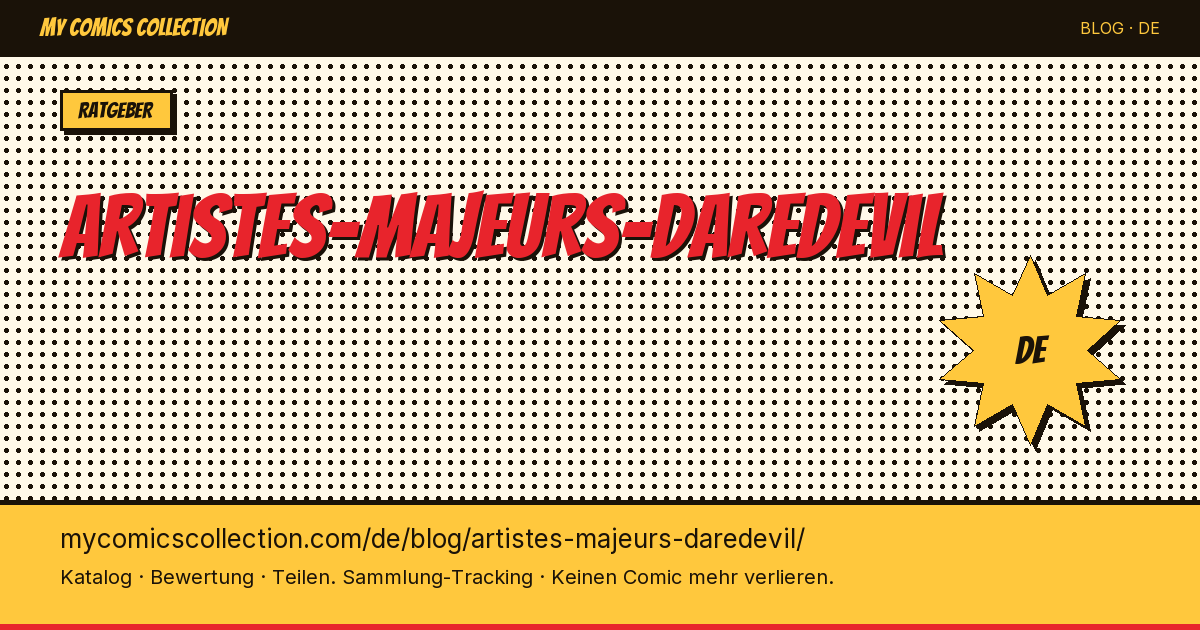 Wichtige Künstler von Daredevil — Artikelillustration