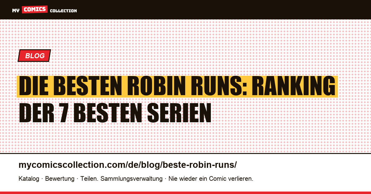 Die besten Robin runs, Artikelillustration