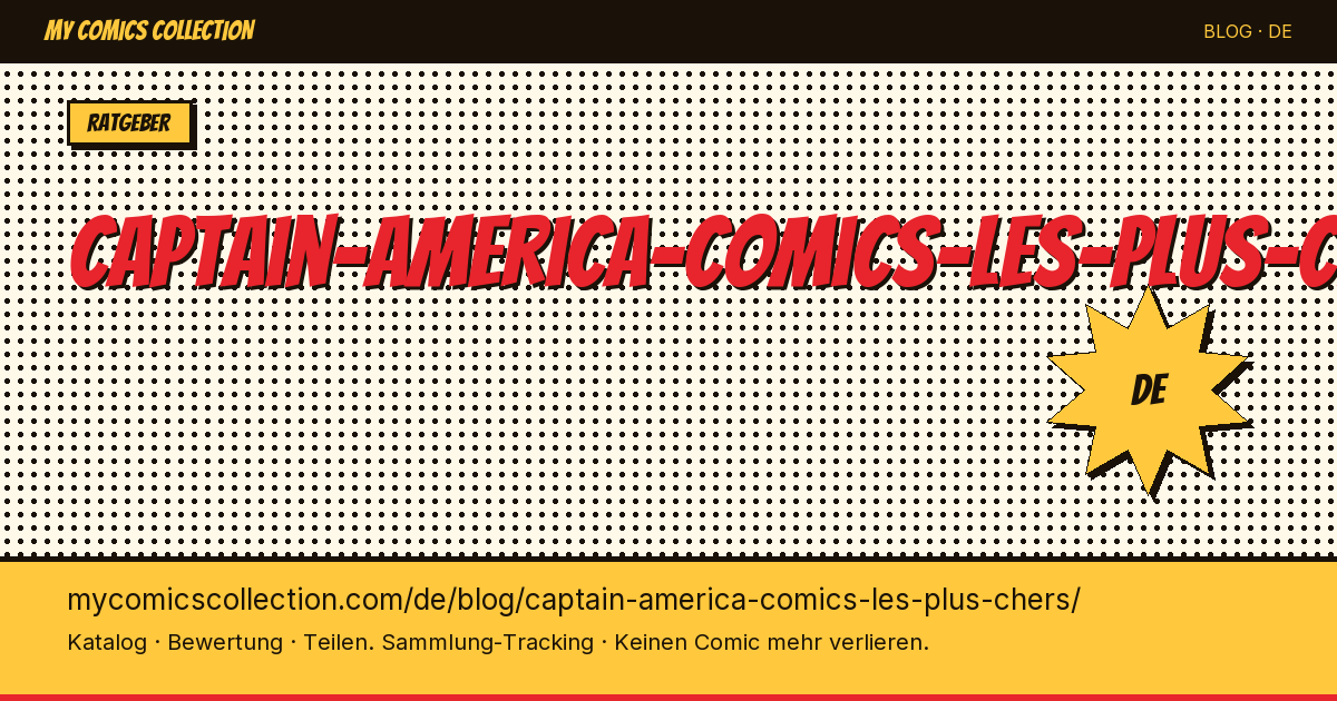 Die teuersten Captain-America-Comics — Artikelillustration