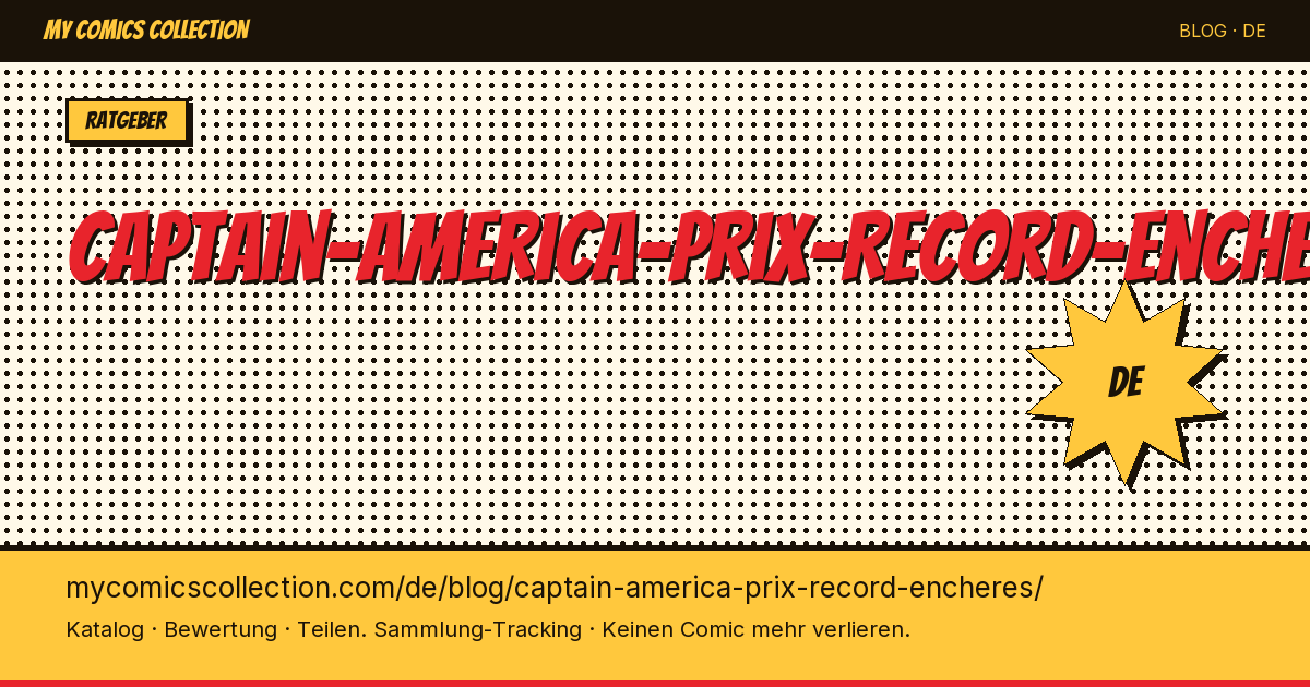 Captain America: Rekordpreis bei Auktion — Artikelillustration