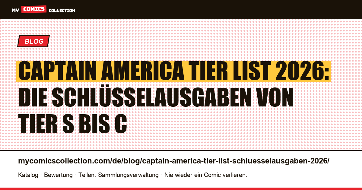 Captain America Tier List 2026: die wichtigsten Schlüsselausgaben im Ranking, Artikelillustration