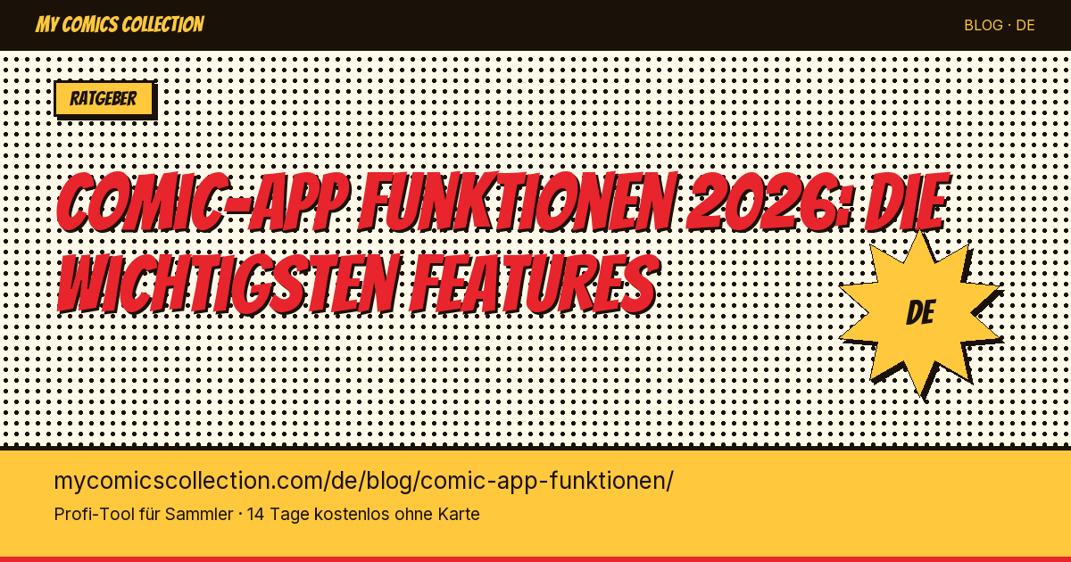 Features einer Comic-Verwaltungs-App: was wirklich zählt — Artikel-Illustration