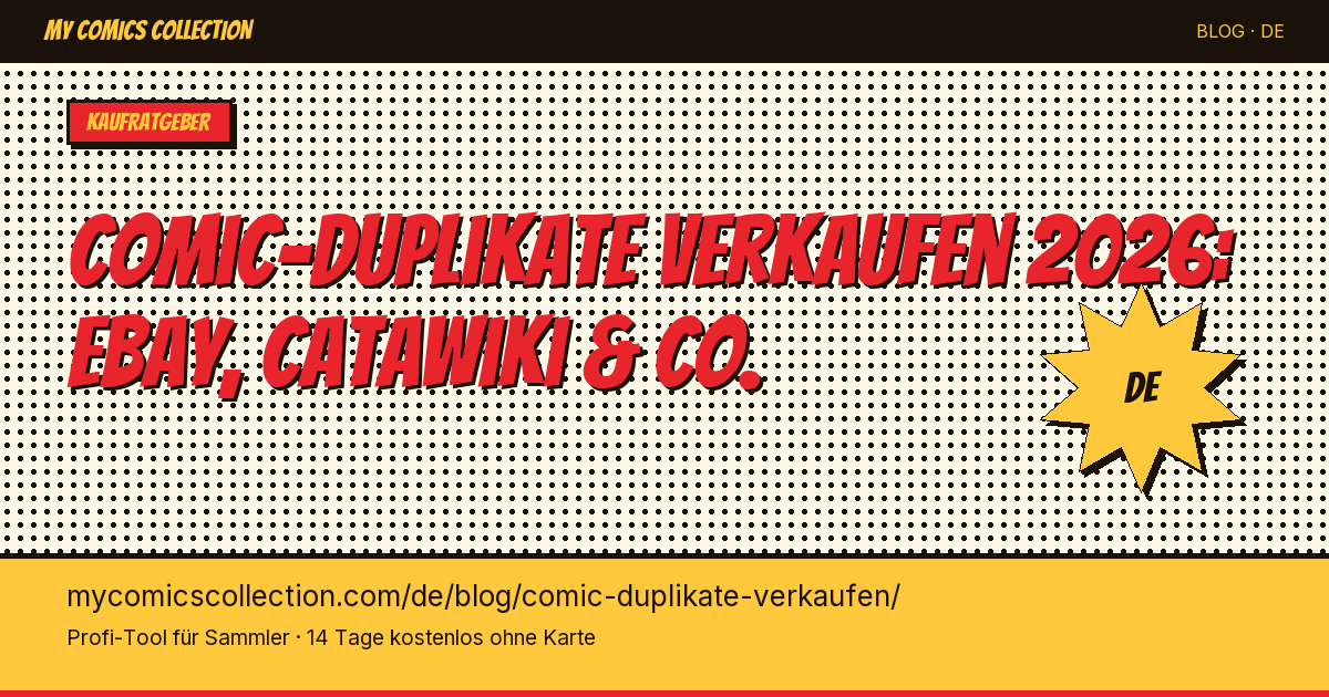 Comic-Duplikate verkaufen: Plattformen und Tipps — Artikel-Illustration