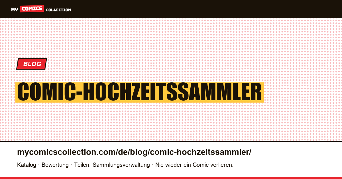 Comic-Hochzeitssammler — Artikelillustration
