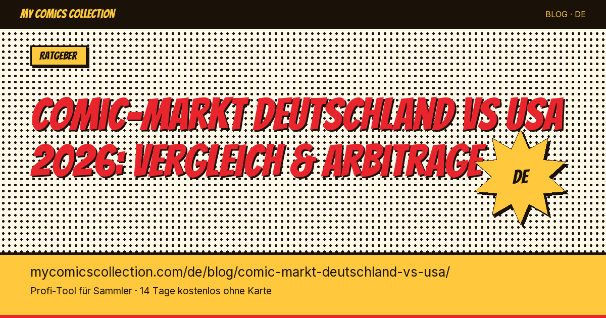 Comic-Markt Deutschland vs USA 2026: der Vergleich — Artikel-Illustration